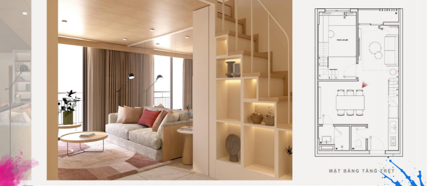 Thiết kế căn 1BR+1 Art Residence - Sun Urban City