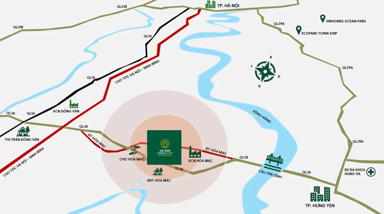 Vị Trí Dự Án Đất Nền Hà Nam Green City