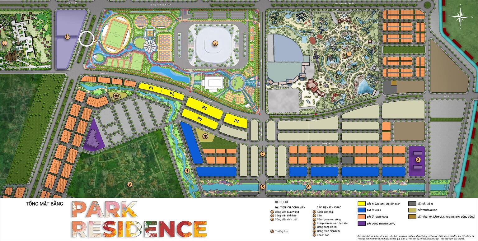 Mặt bằng tổng thể căn hộ Park Residence - Sun Urban City